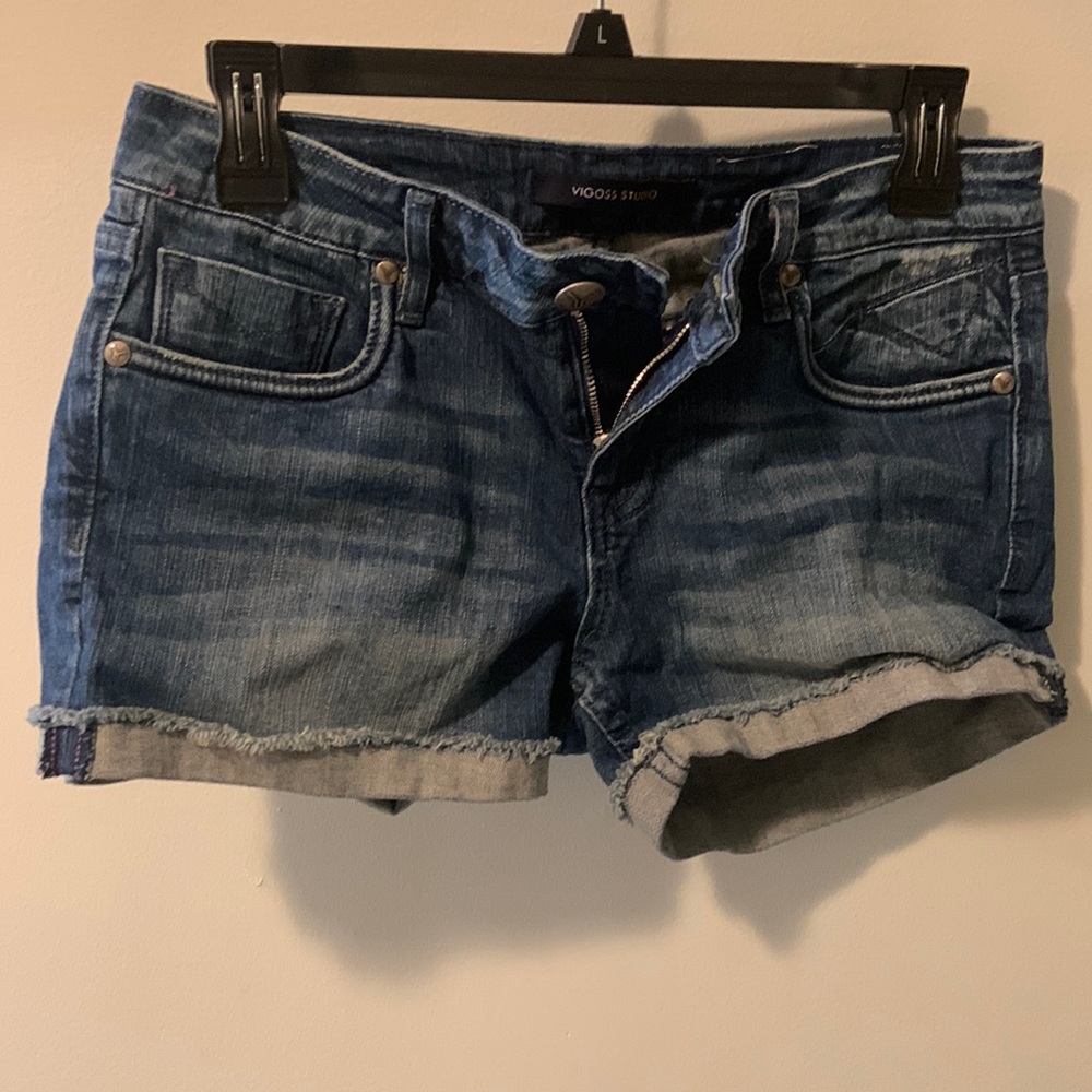 Vigoss Studio Denim Shorts Freyed Hem Size 5/6